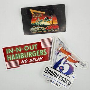 3 In-N-Out Burger Stickers 1 Classic Cars Pontiac No Value Gift Card 2024